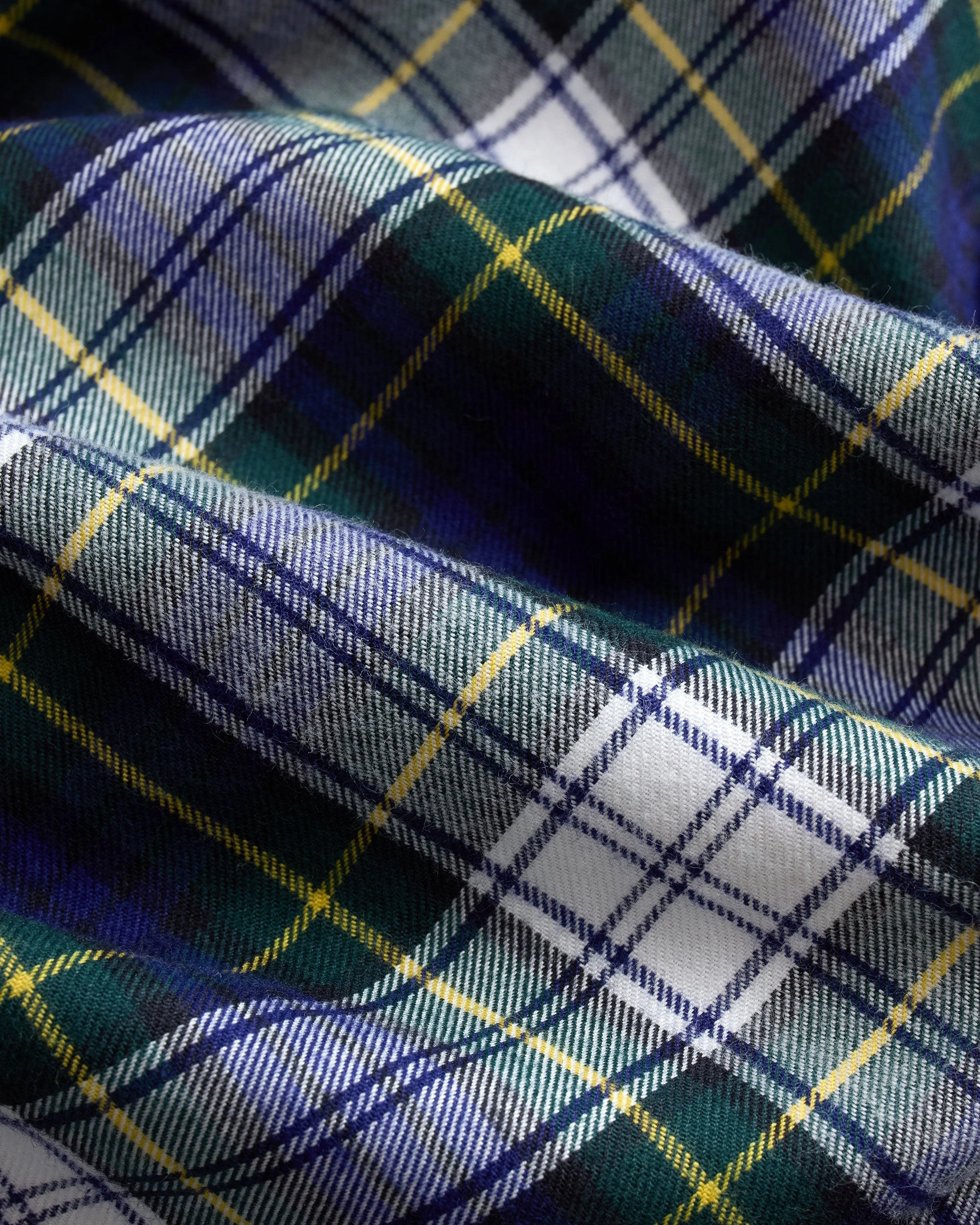 Made-in-USA Dress Gordon Tartan Flannel Sport Shirt - Classic Fit All-Weather Ready Checkered Print