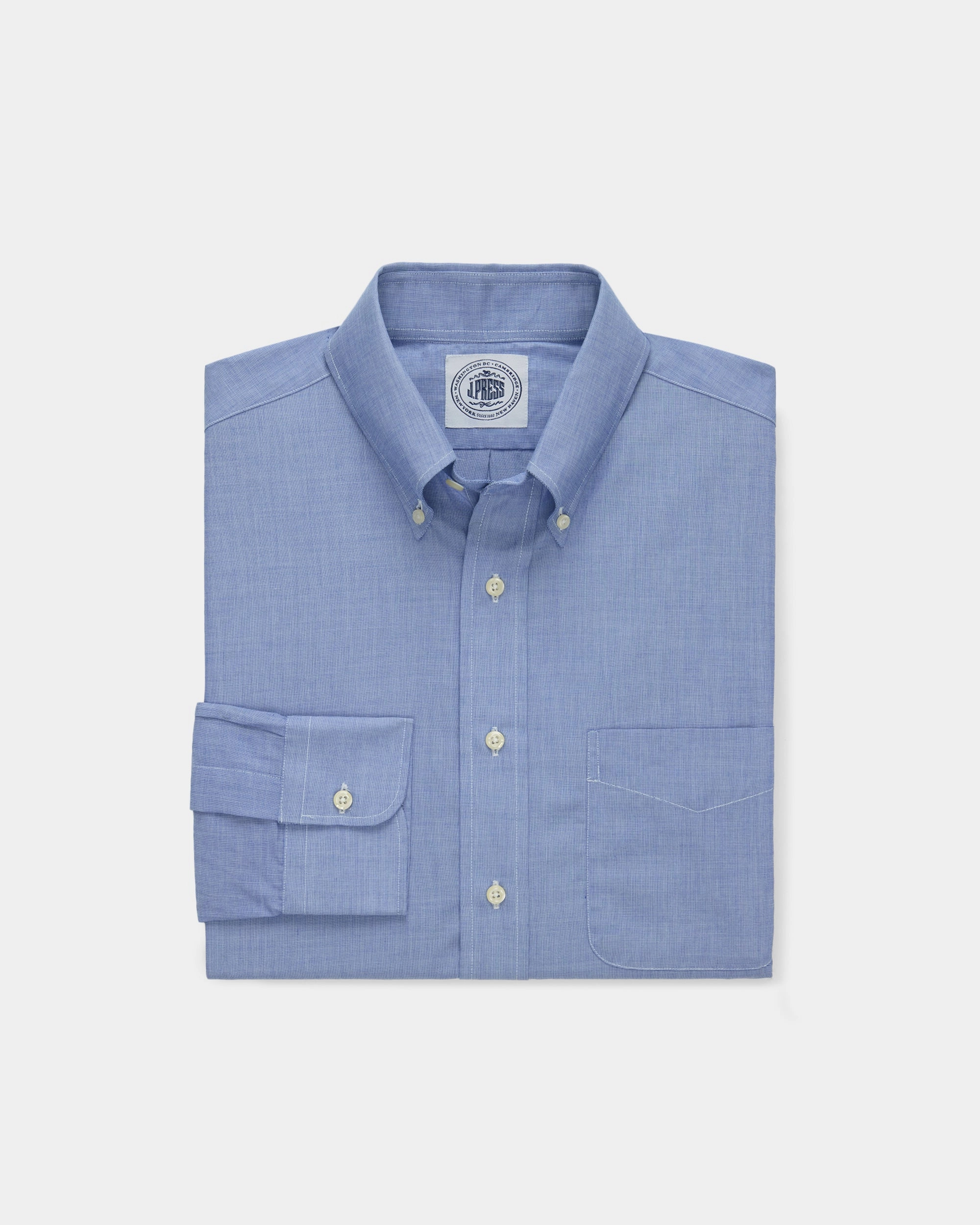 Durable Stitching Long Sleeve Made-in-USA End-On-End Button Down Shirt - Classic Fit