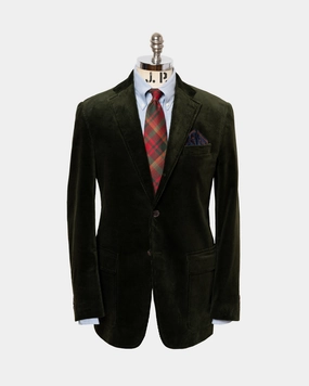 Made-in-USA Olive Duca Visconti Corduroy Sport Coat Fashion Layering