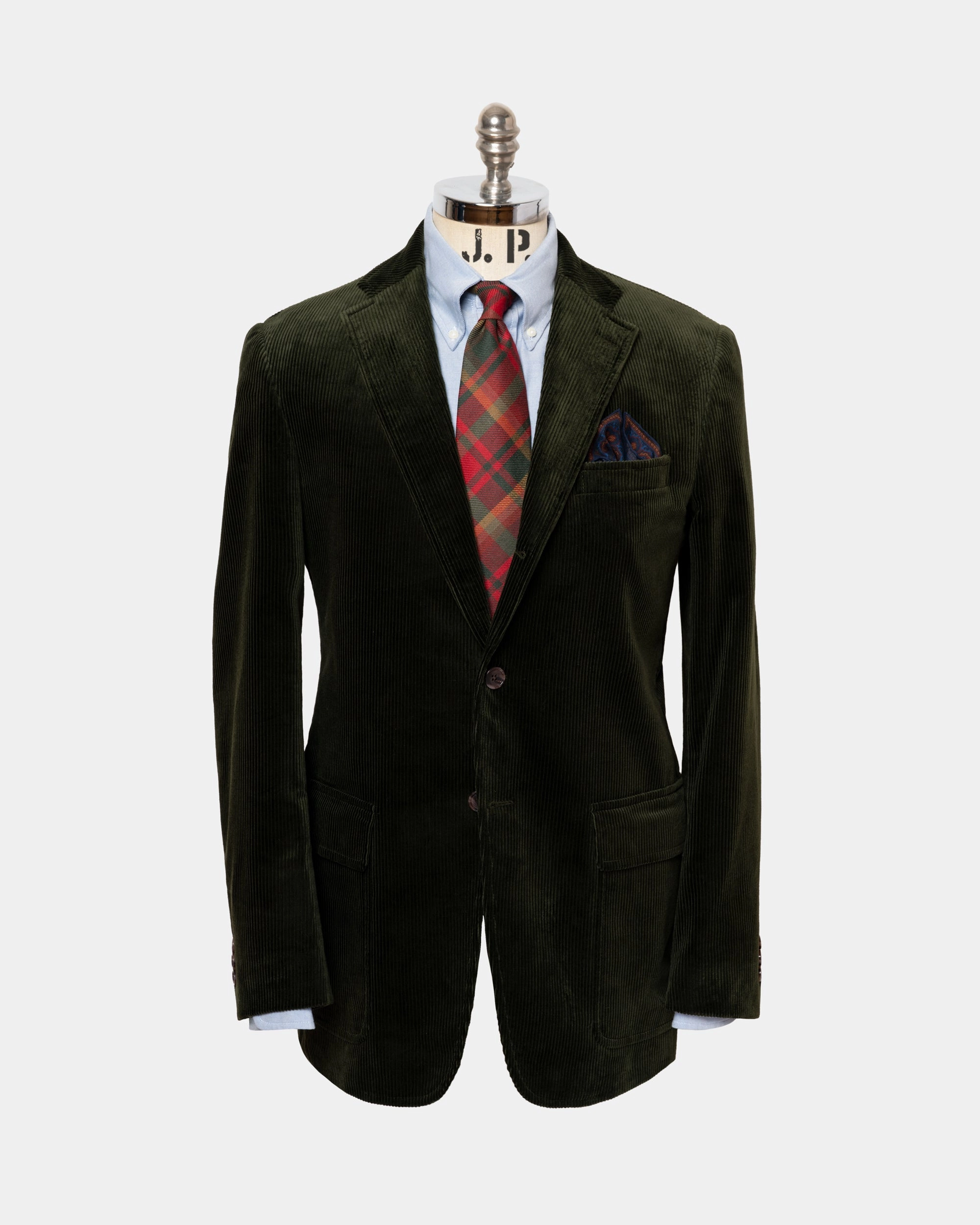 Made-in-USA Olive Duca Visconti Corduroy Sport Coat Fashion Layering