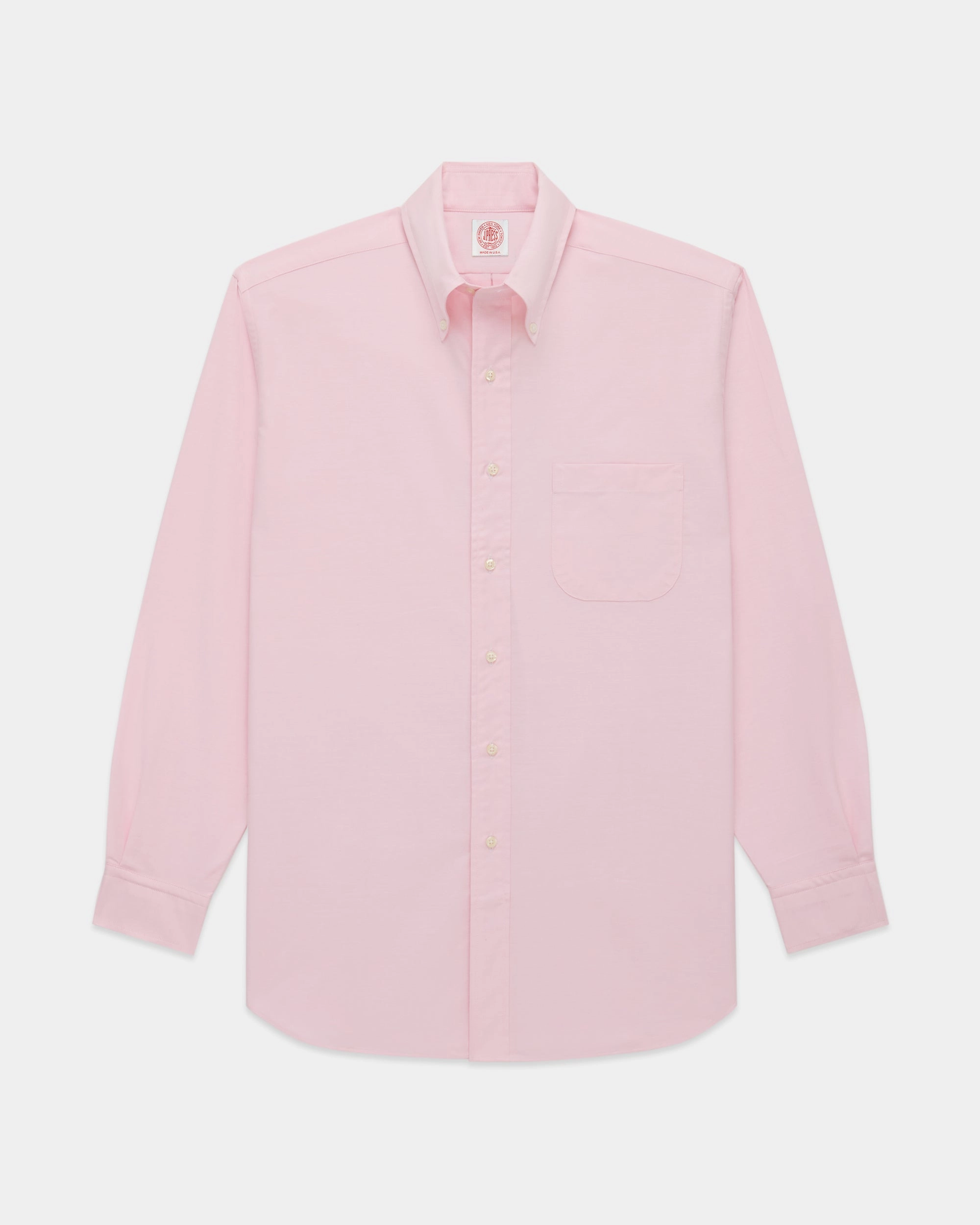 Bold Graphics Classic Look Made-in-USA Pink Oxford Cloth Button Down Shirt  - Classic Fit