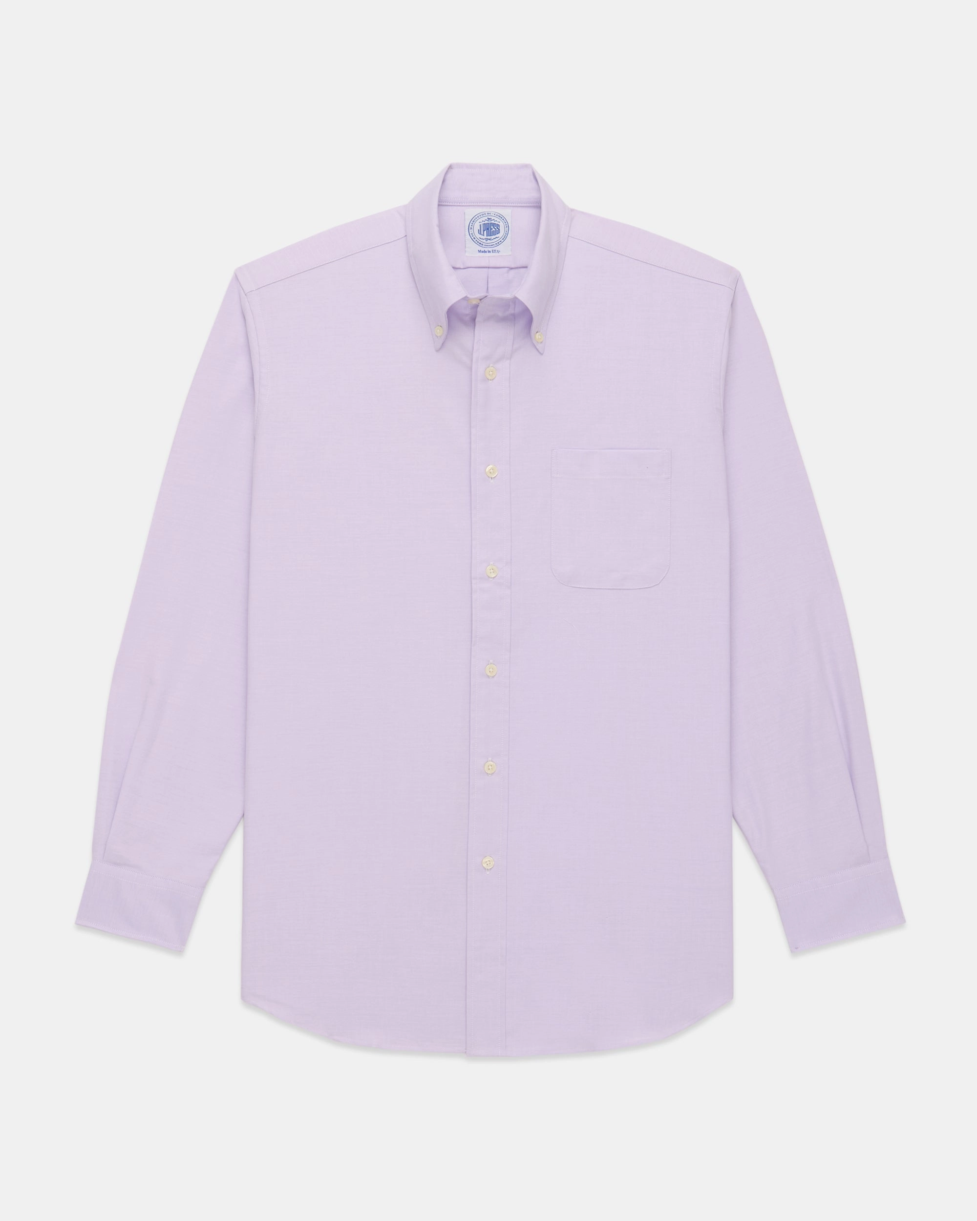 Made-in-USA Purple Oxford Cloth Button Down Shirt  - Classic Fit Durable Texture Fashion staples