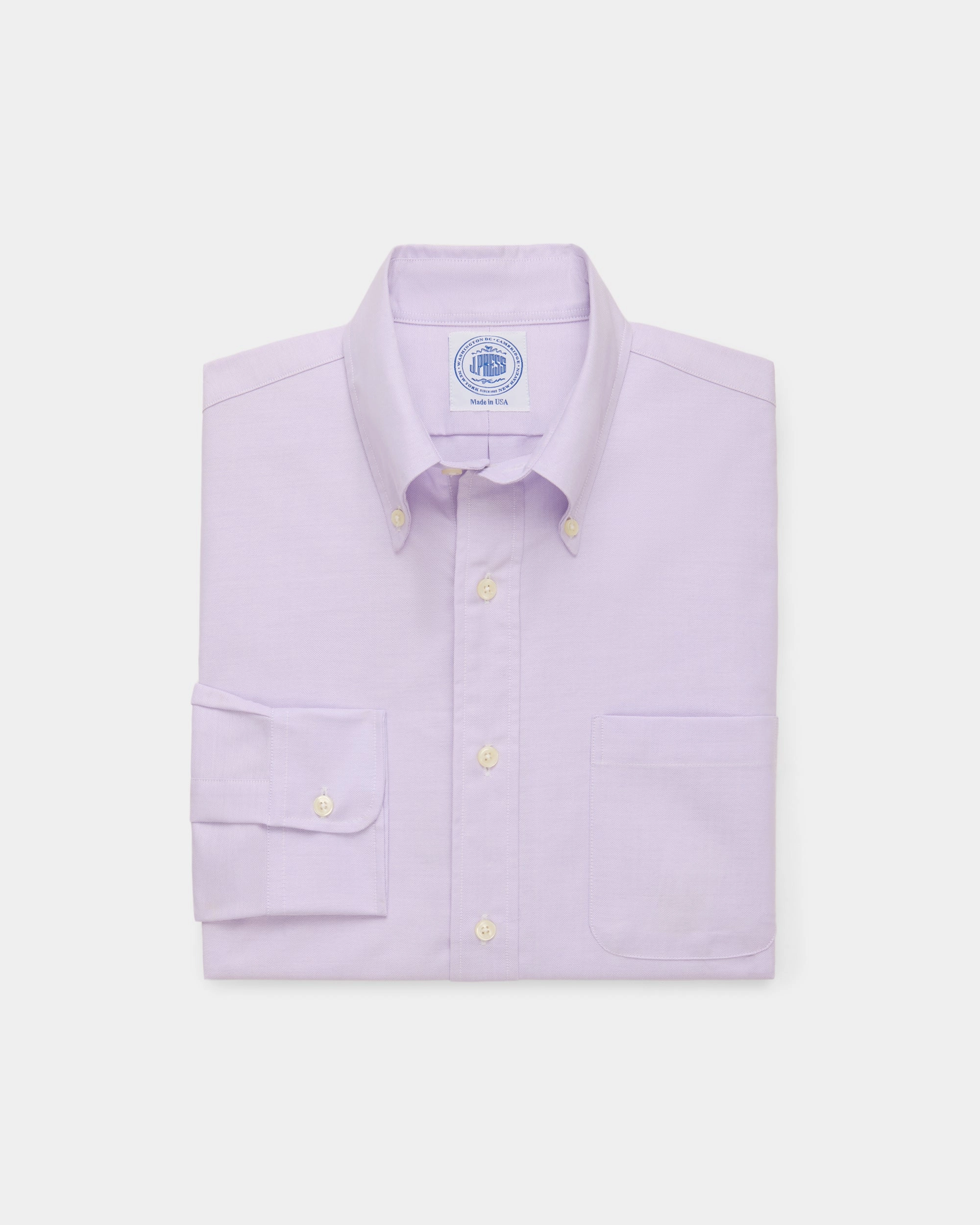 Made-in-USA Purple Oxford Cloth Button Down Shirt  - Classic Fit slim fit Casual Comfort