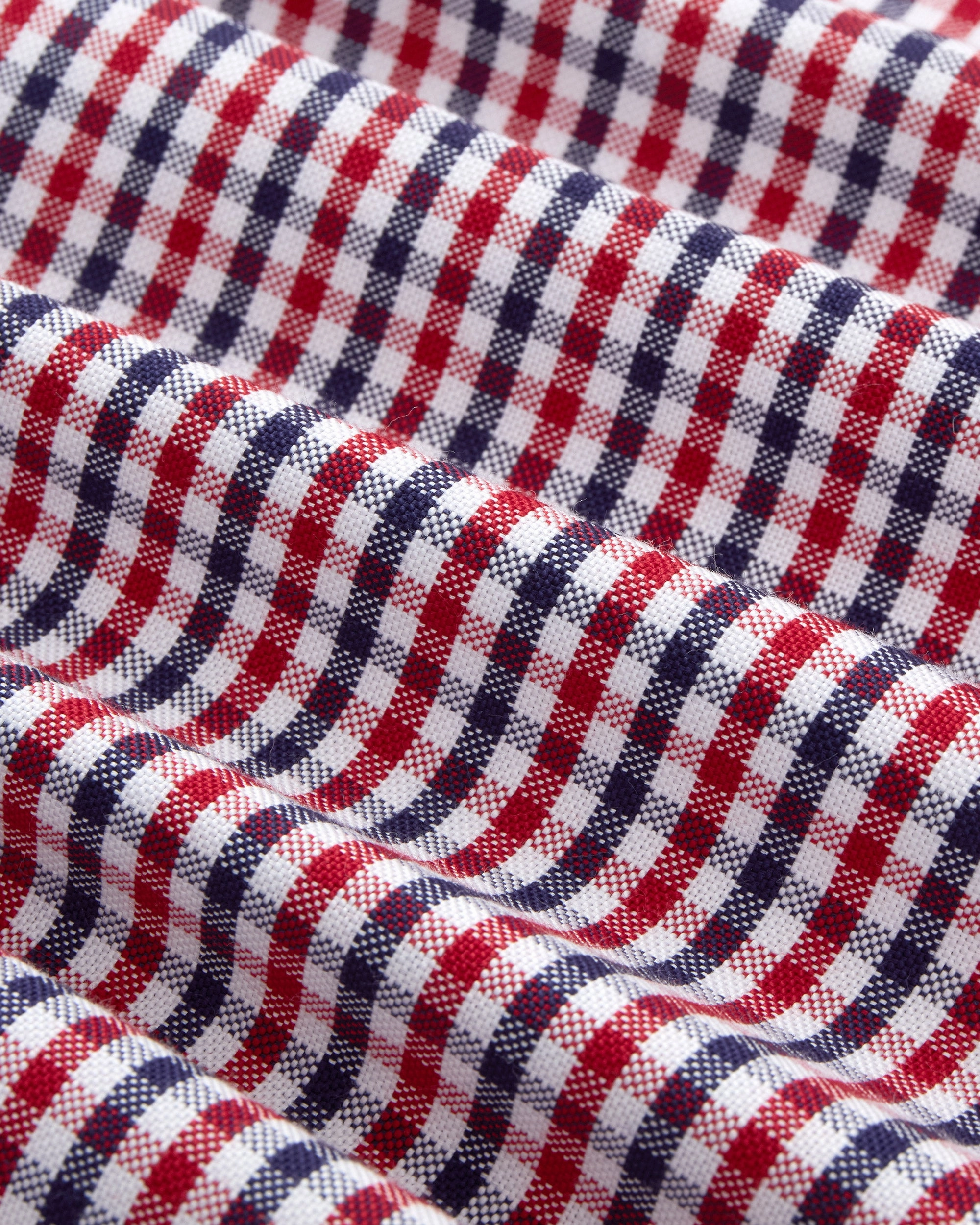 Made-in-USA Red & Navy Tattersall Sport Shirt - Classic Fit Edgy Design