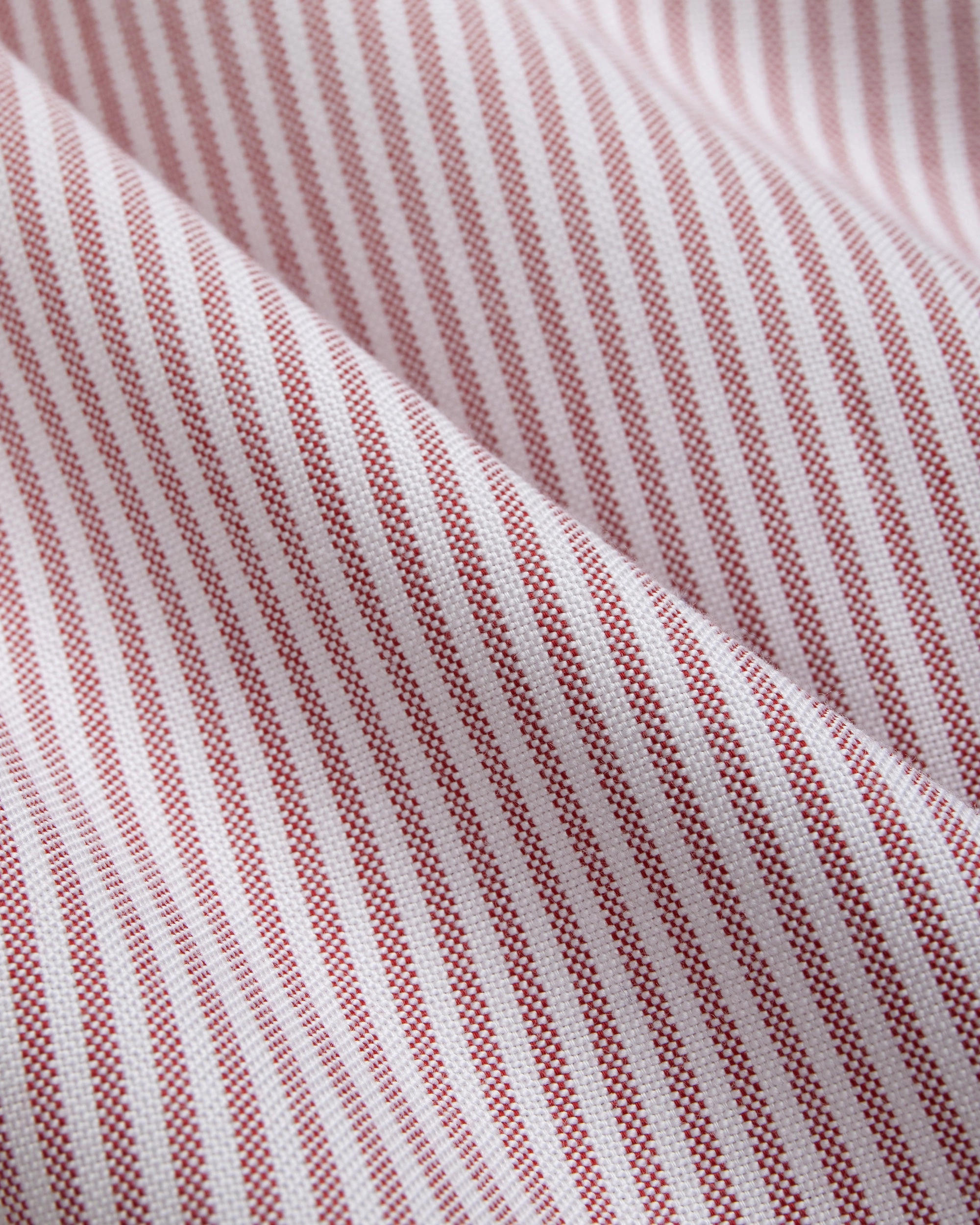 Wrinkle-Resistant Made-in-USA Red University Stripe Oxford Dress Shirt - Classic Fit