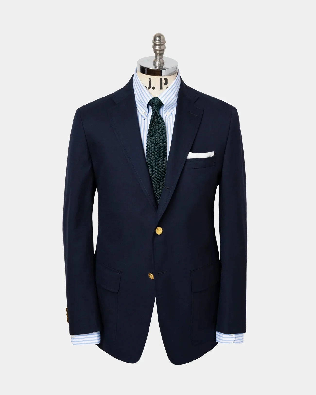 Premium Button Hardware Lightweight Weave Innovation Made-in-USA Soft Make Solid Navy Tropical Wool Ivy Blazer