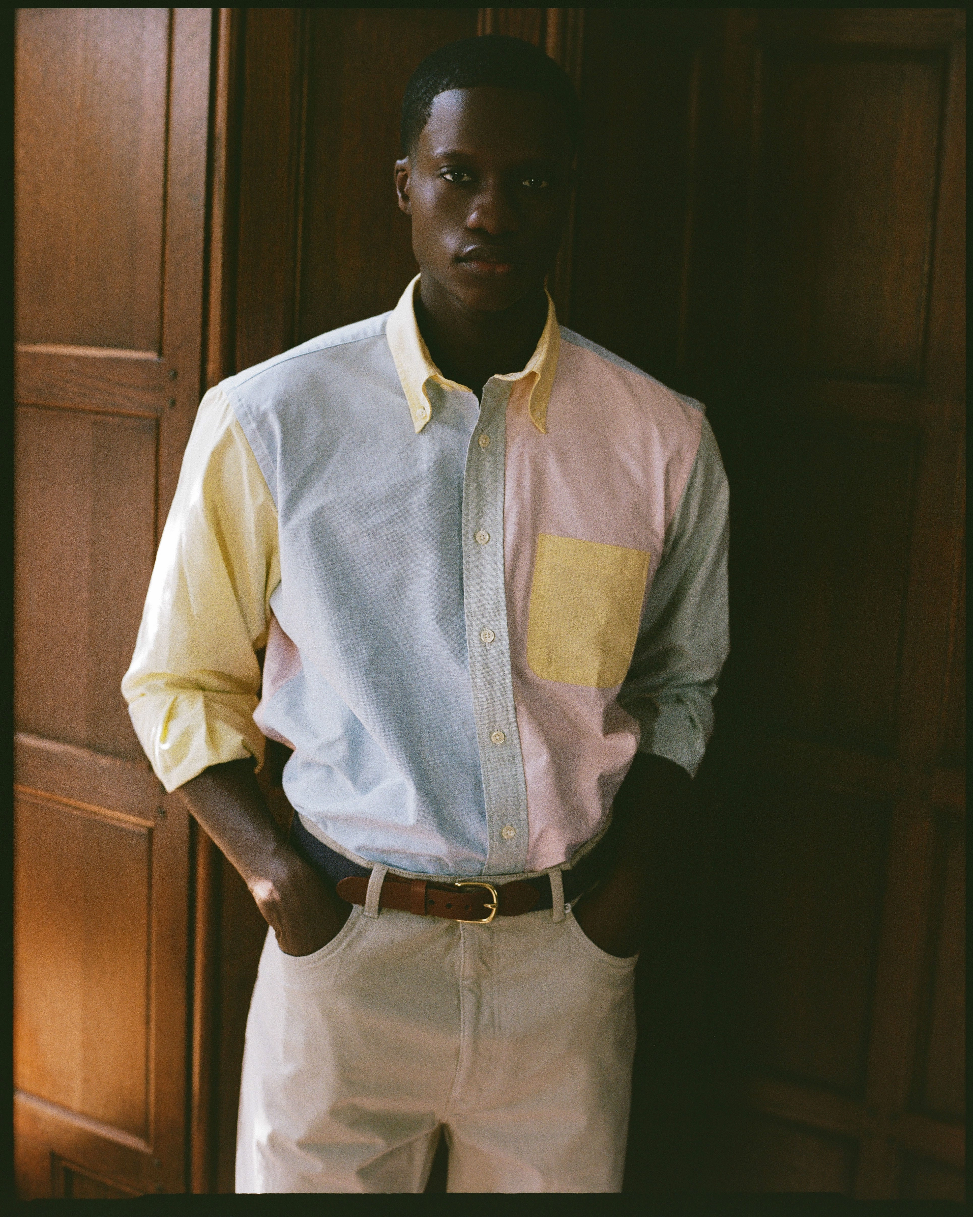 Functional Fashion Made-in-USA Solid Colorblock Oxford Cloth Fun Shirt