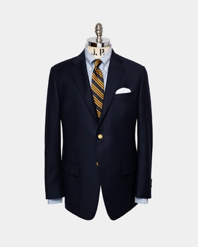 Made-in-USA Wool Doeskin Blazer Quality craftsmanship Snag Resistant Weave