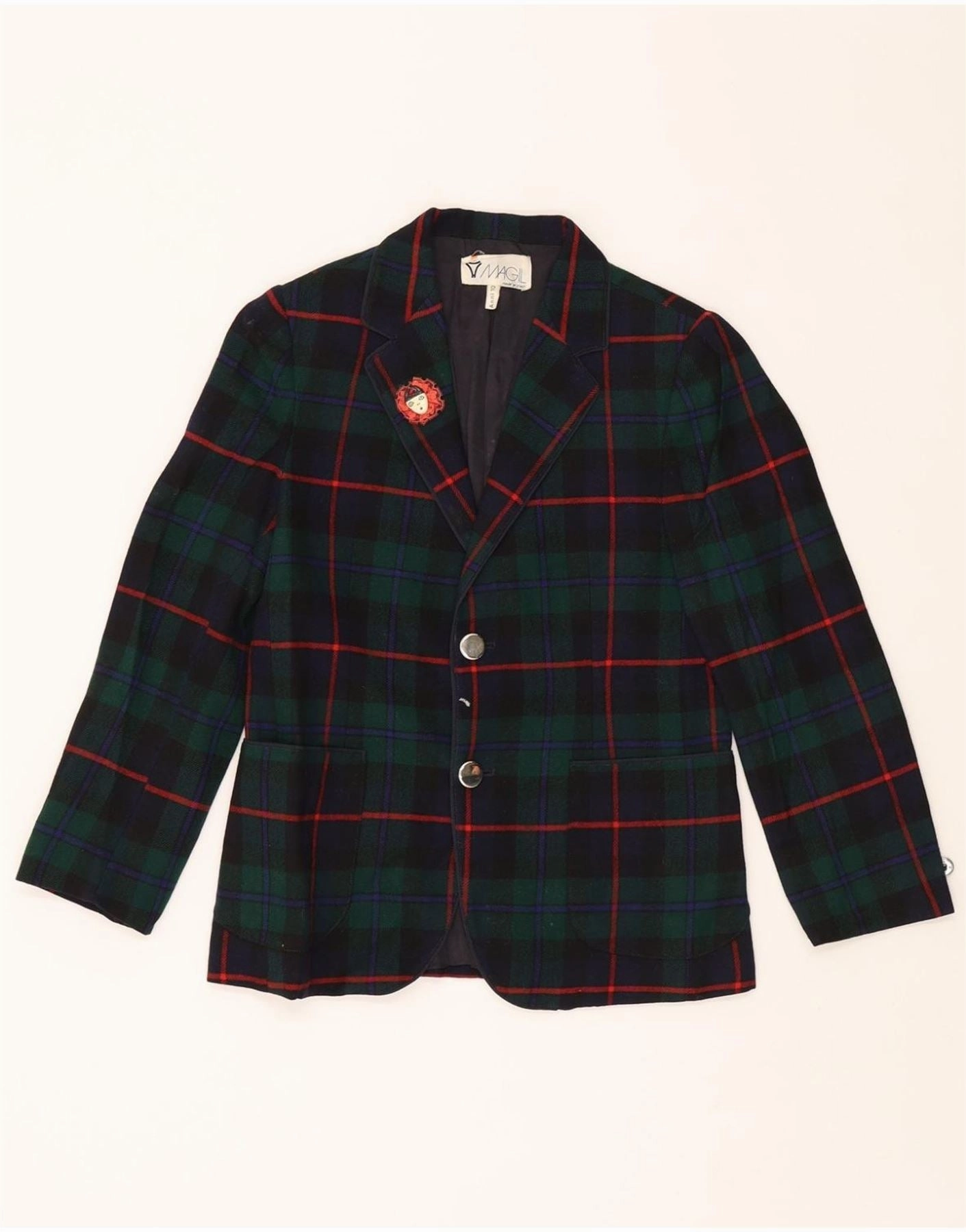 MAGIL Boys 2 Button Blazer Jacket 9-10 Years Green Check Compression Storage Sack Christmas outfit