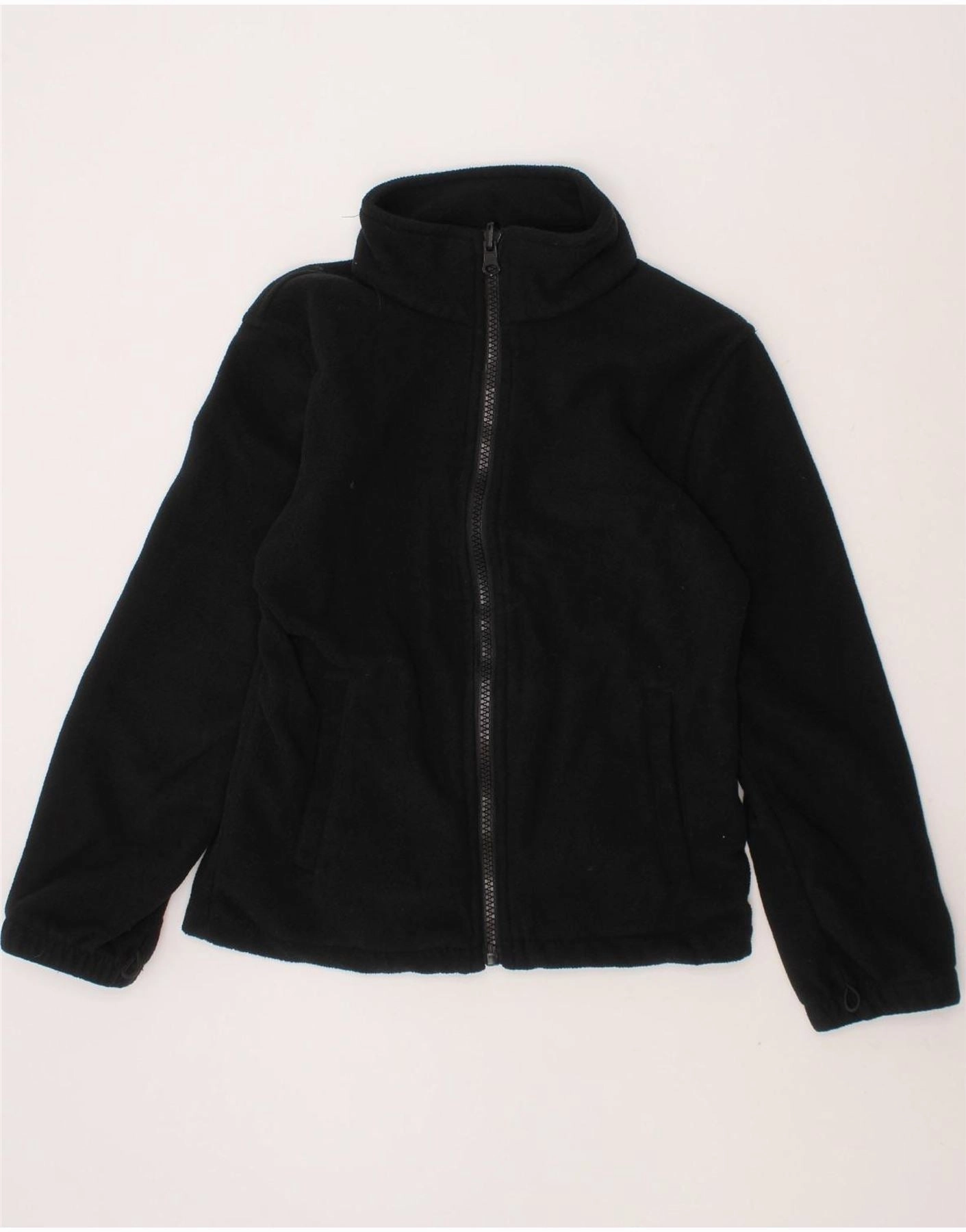New Year's MOUNTAIN WAREHOUSE Boys Fleece Jacket 7-8 Years Black Polyester