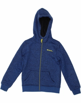 MOUNTAIN WAREHOUSE Boys Hooded Bomber Windbreaker Jacket 7-8 Years Blue Authorize