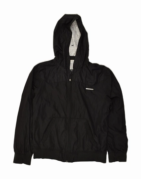 Honor Heavy Duty QUIKSILVER Boys Hooded Bomber Jacket 13-14 Years Black Polyester