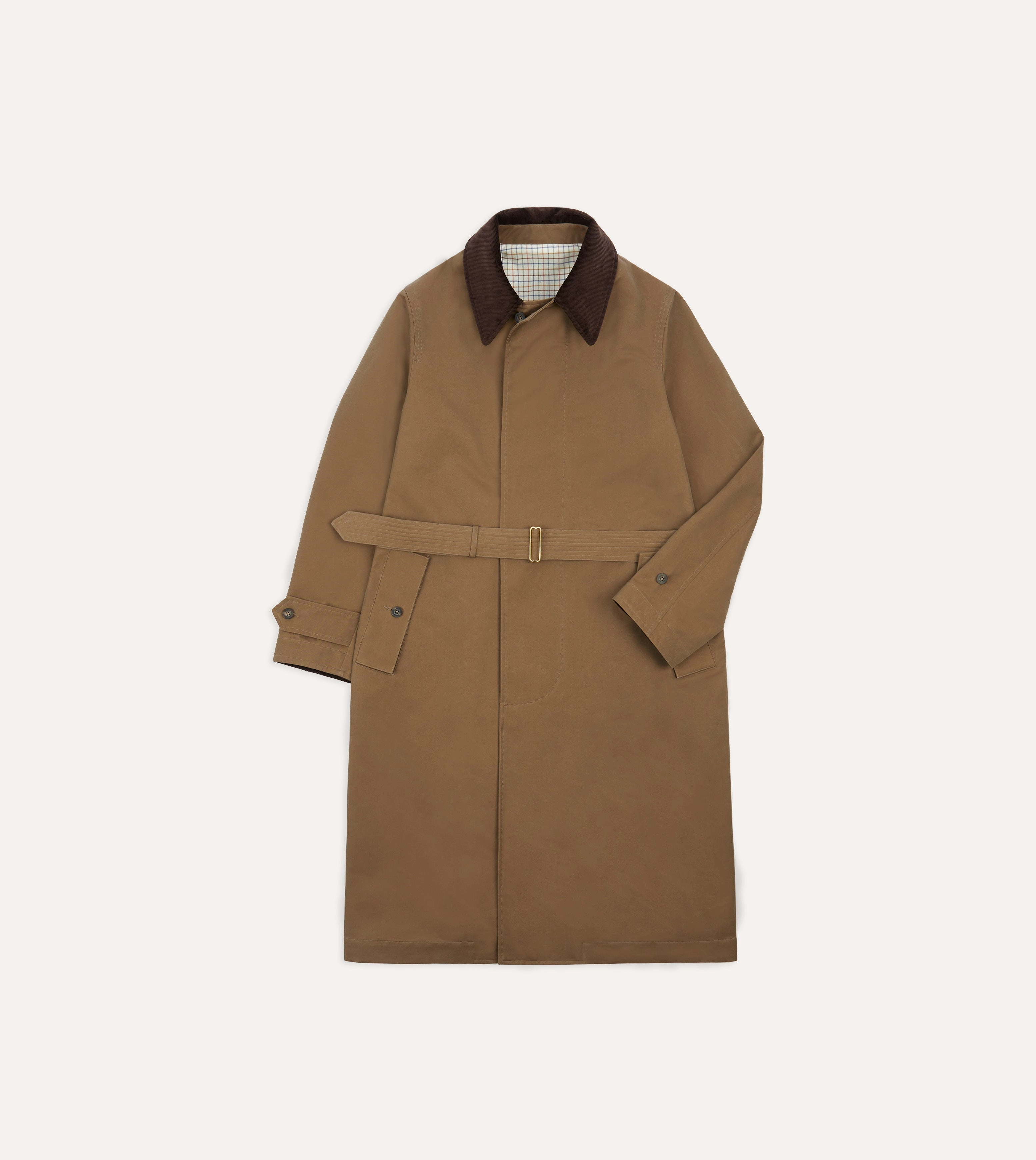 Dual Zipper System Drake's for Permanent Style Tan Rider's Raincoat