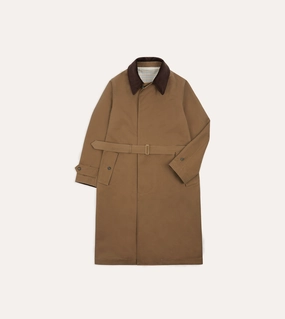 Dual Zipper System Drake's for Permanent Style Tan Rider's Raincoat
