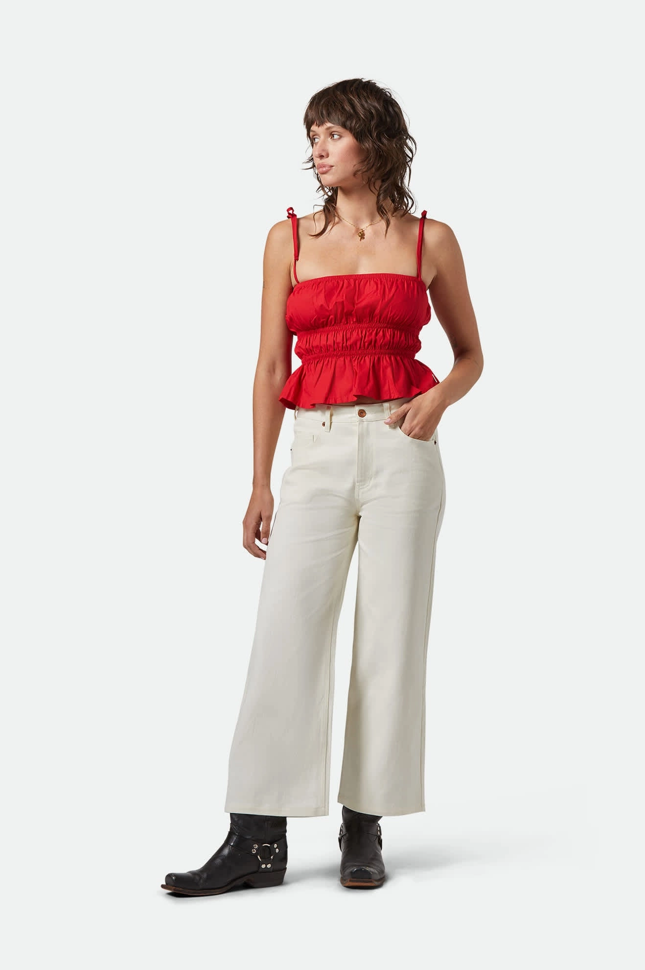 Functional Wear Margo Cropped 5-Pocket Pant - Off White