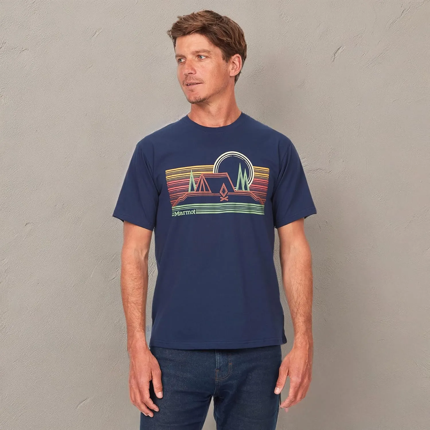 MARMOT Men's Logo T-Shirts - Printed Graphic on Cotton Tee
