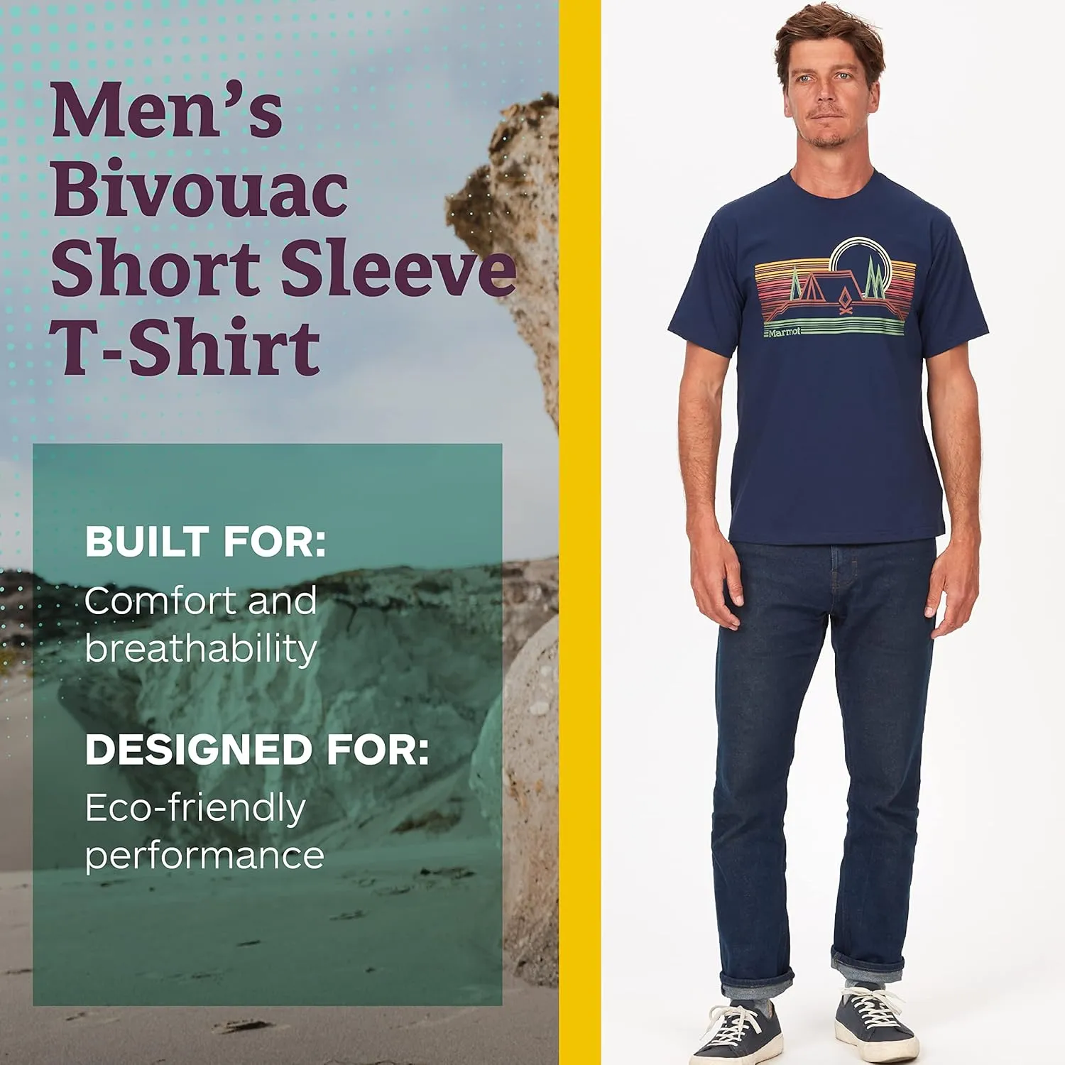 MARMOT Men's Logo T-Shirts - Printed Graphic on Cotton Tee