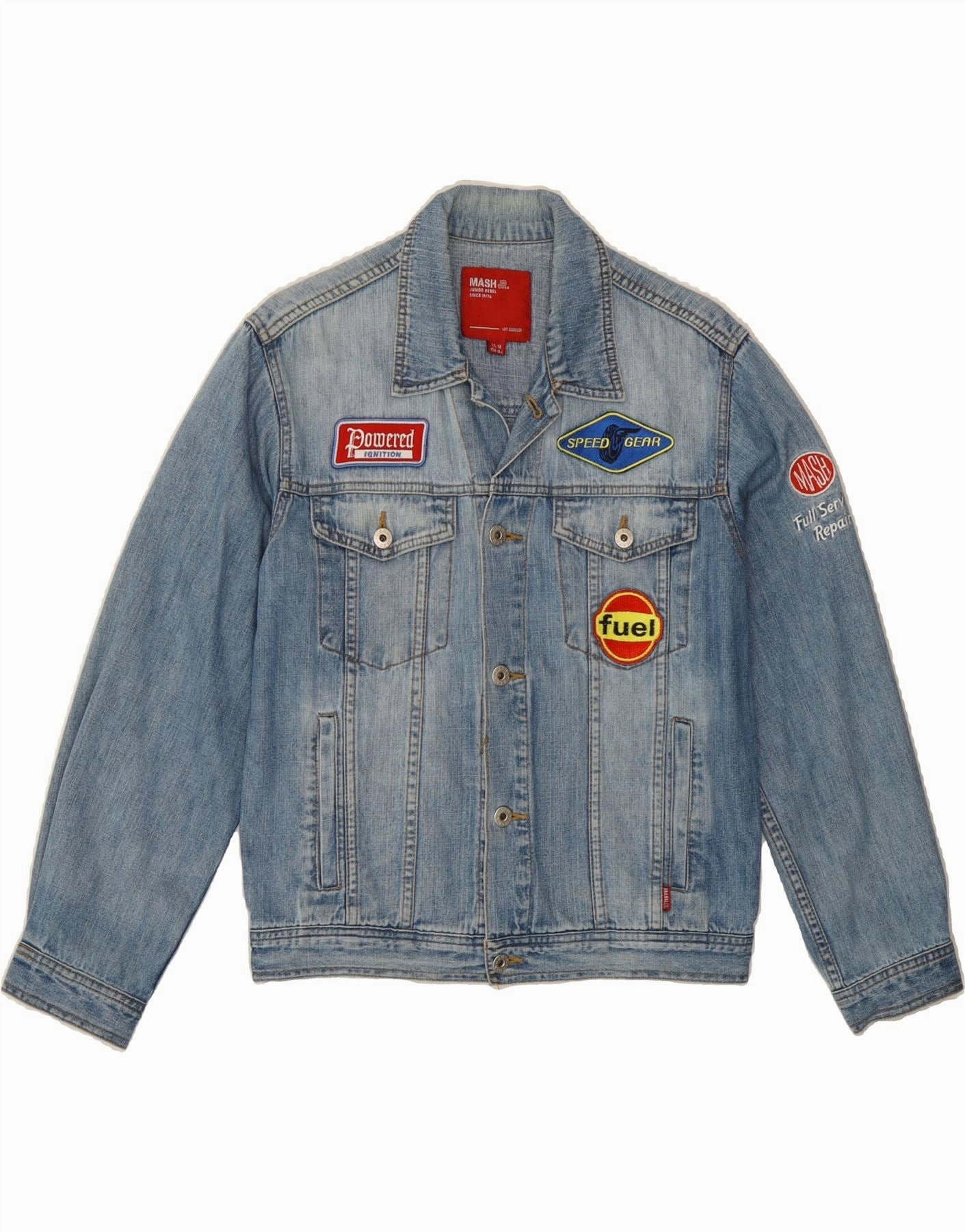 Account MASH Boys Denim Jacket 13-14 Years Blue Cotton