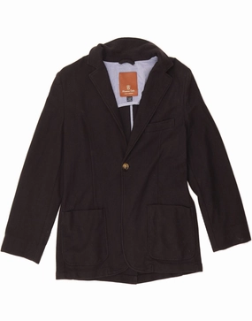Sports use MASSIMO DUTTI Boys 1 Button Blazer Jacket 11-12 Years Navy Blue Cotton