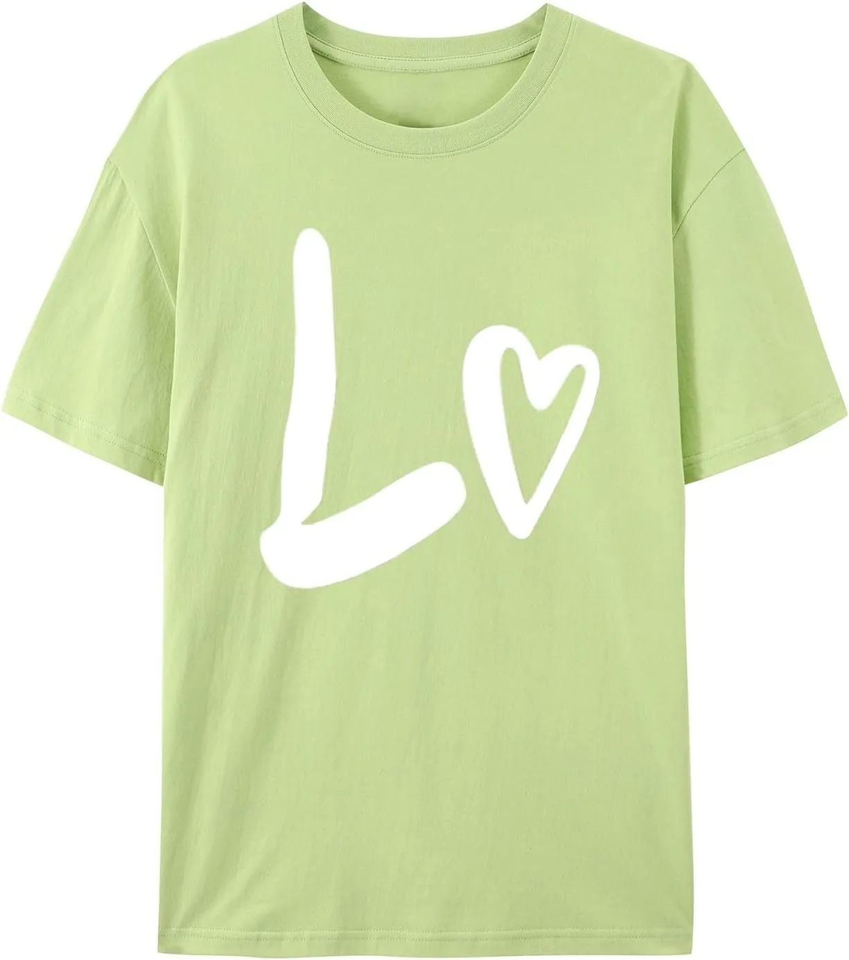 Matching Short Sleeve Shirts for Couples LO VE Letter Print Tops Blouse Matching Couple Valentine's Day T-Shirt