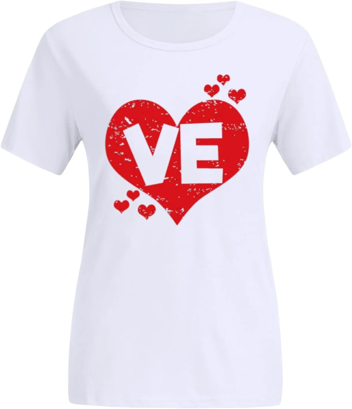Matching T Shirts for Couples LO VE Print Short Sleeve Tops Blouse Matching Couple Set Outfits His & Hers T-Shirts