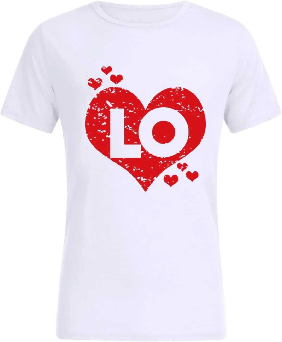 Matching T Shirts for Couples LO VE Print Short Sleeve Tops Blouse Matching Couple Set Outfits His & Hers T-Shirts