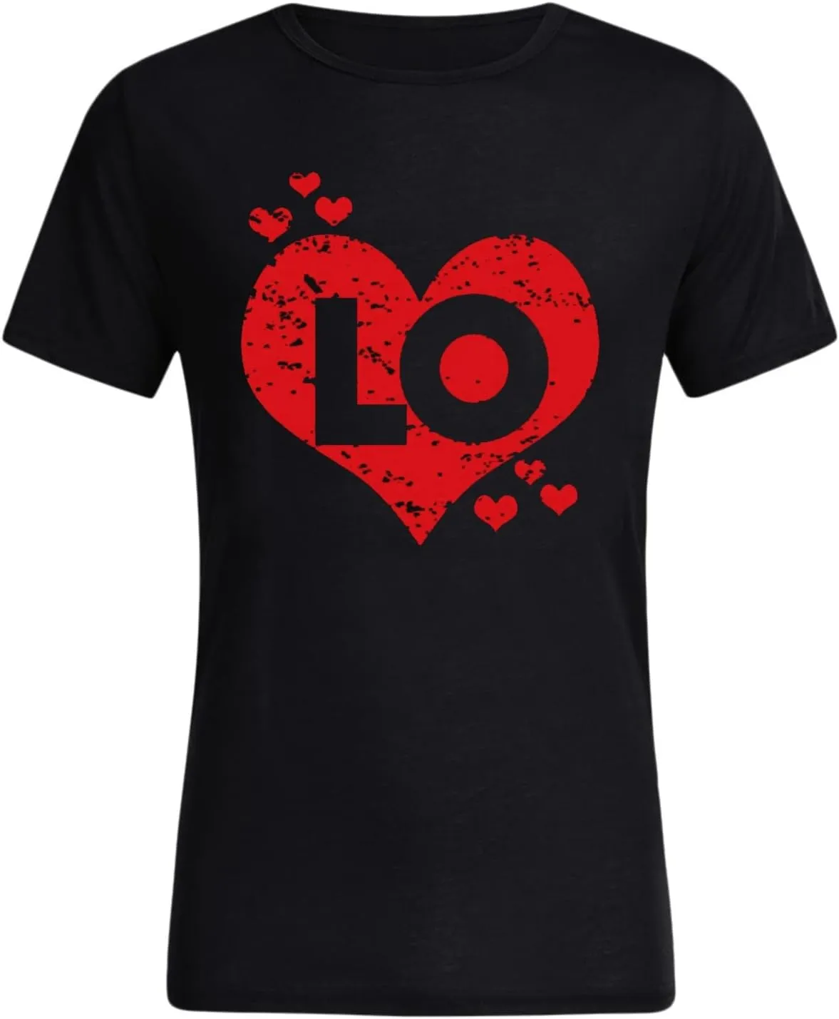 Matching T Shirts for Couples LO VE Print Short Sleeve Tops Blouse Matching Couple Set Outfits His & Hers T-Shirts