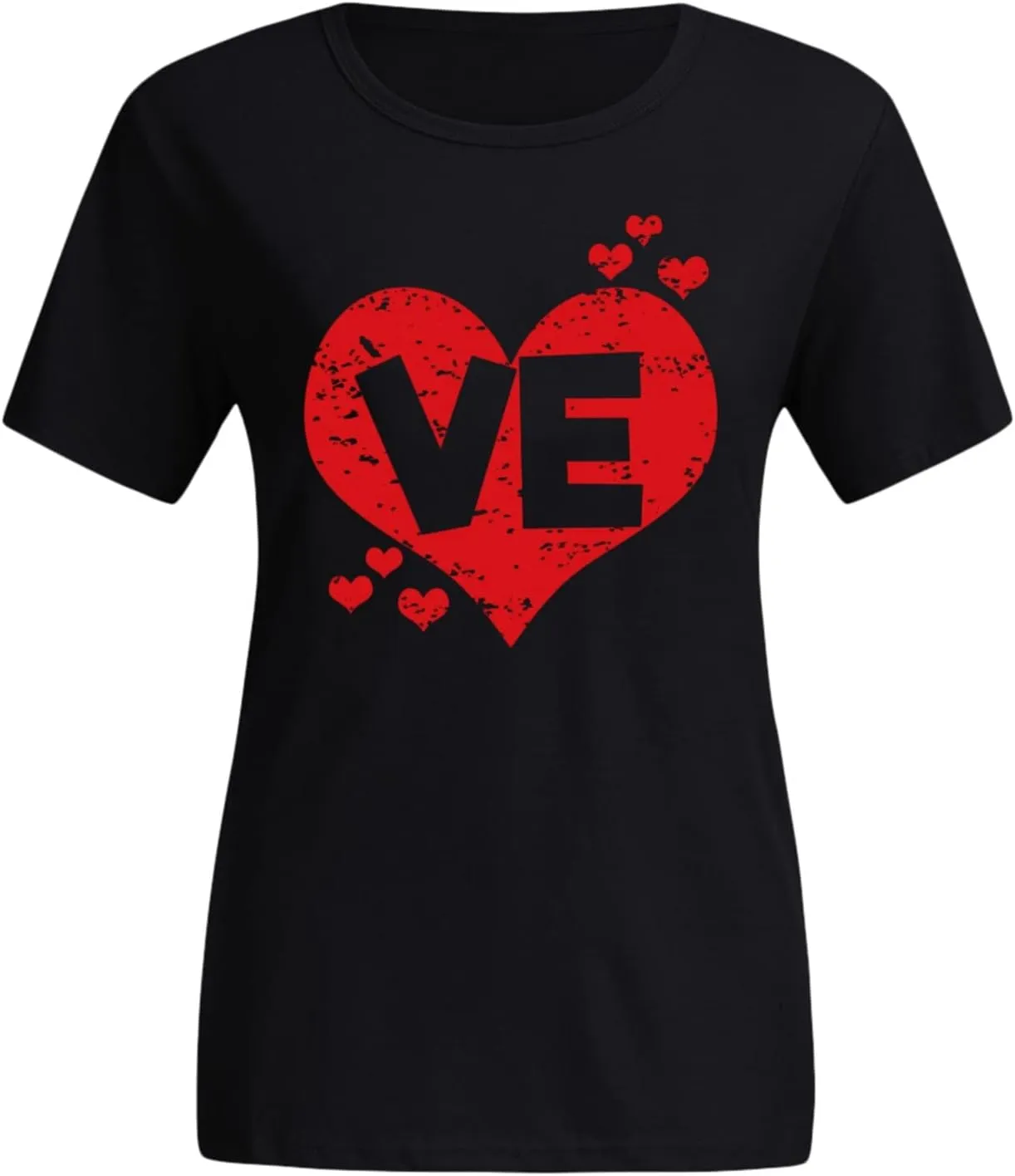 Matching T Shirts for Couples LO VE Print Short Sleeve Tops Blouse Matching Couple Set Outfits His & Hers T-Shirts