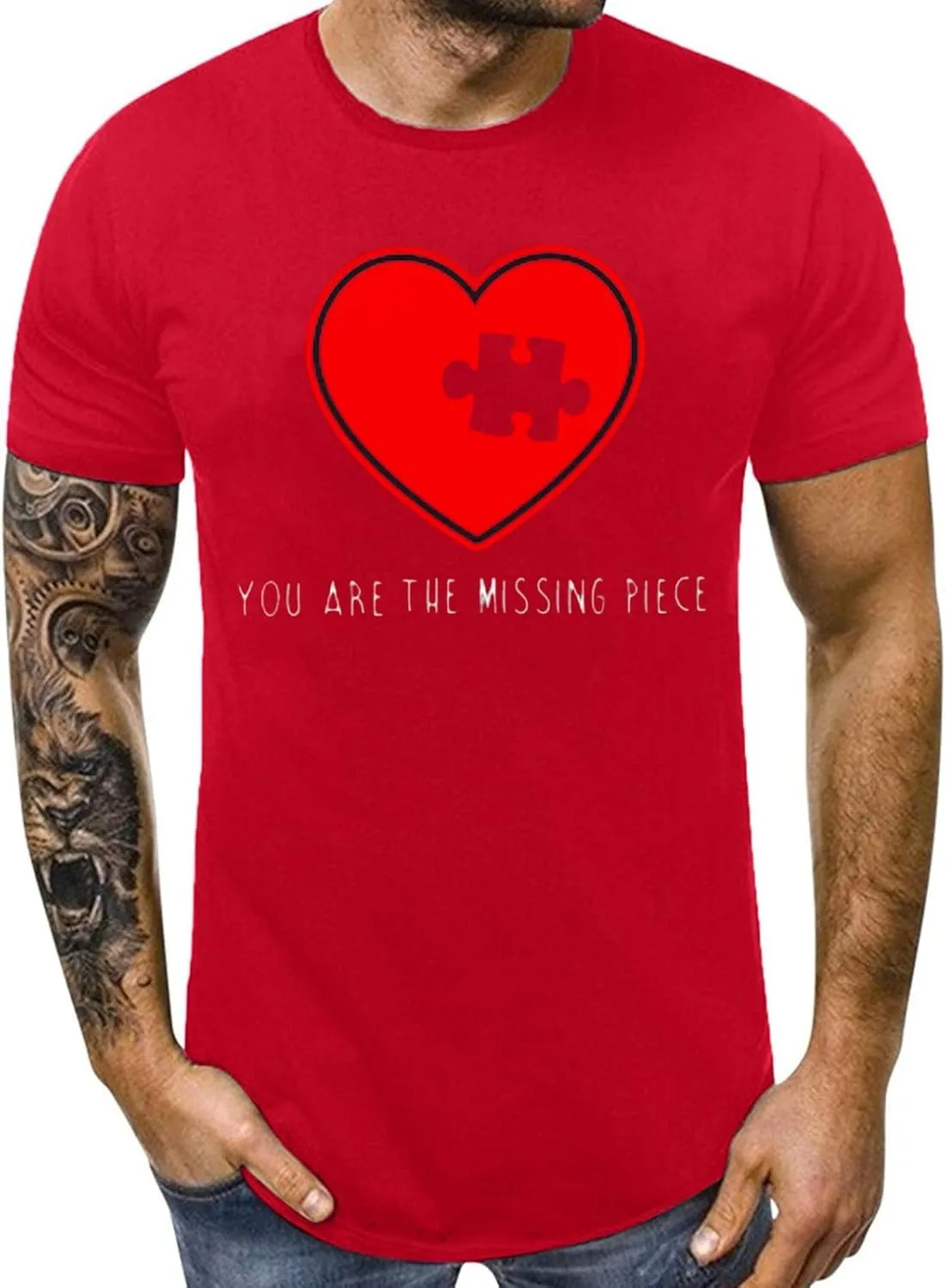 Matching T Shirts for Couples LO VE Print Short Sleeve Tops Blouse Matching Couple Set Outfits His & Hers T-Shirts