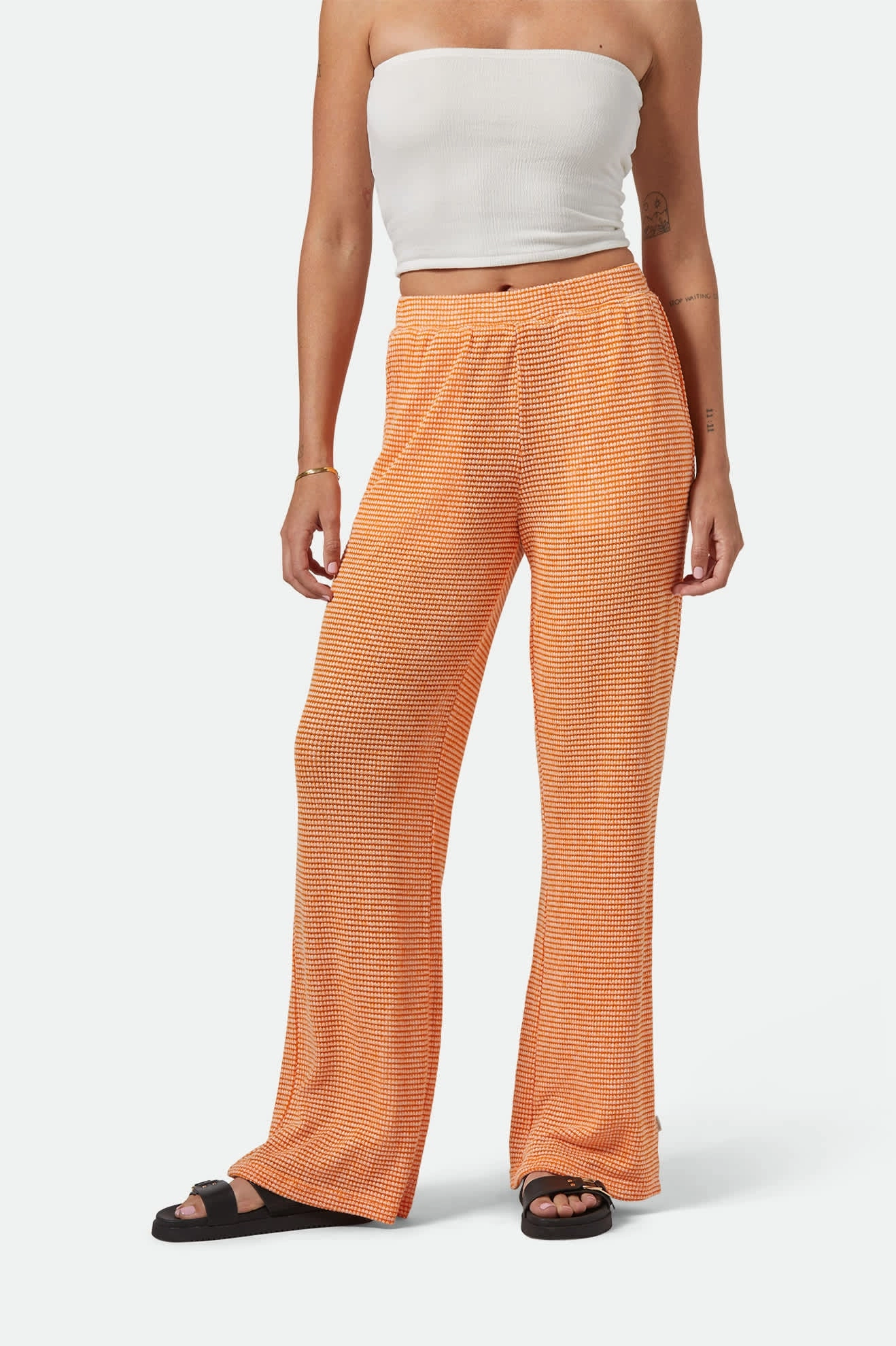 Stylish Wear Maude Mesh Lounge Pant - Tangerine