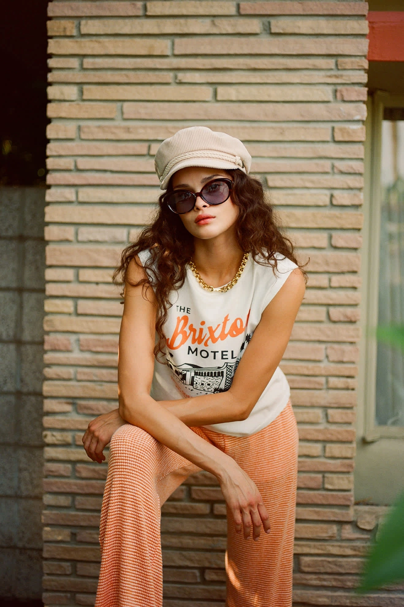 Maude Mesh Lounge Pant - Tangerine Flexible Knee Articulation Stay Fresh