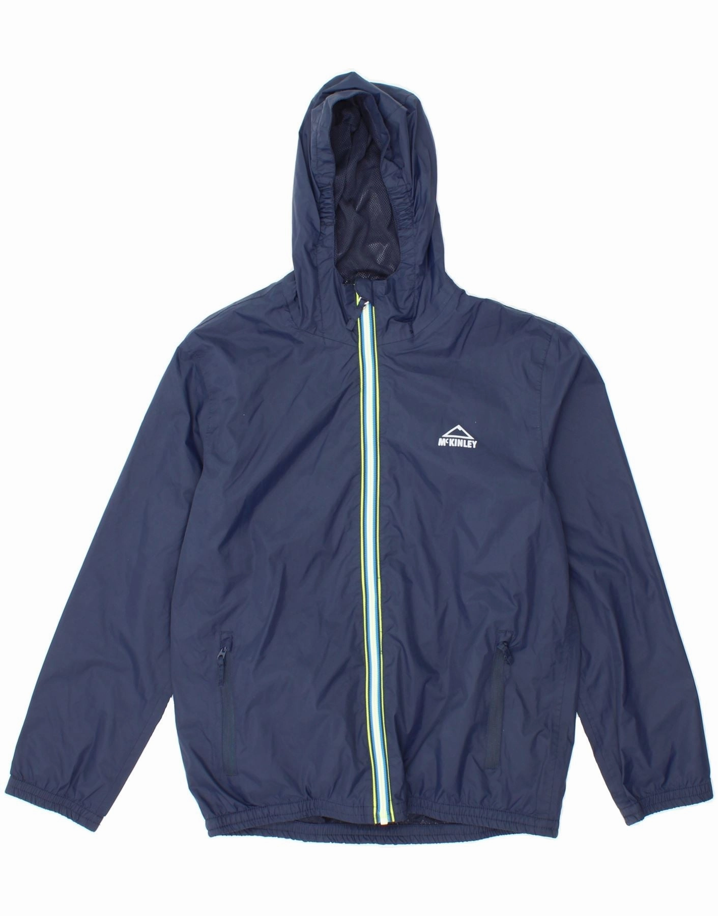 runner Effort MC KINLEY Boys Hooded Rain Jacket 11-12 Years Navy Blue Polyamide