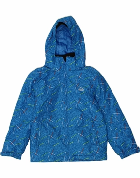 Windbreaker Tech MCKINLEY Boys Abstract Pattern Hooded Windbreaker Jacket 9-10 Years Blue