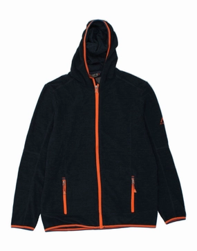 Graphic Fashion Active MCKINLEY Boys Hooded Fleece Jacket 13-14 Years Navy Blue Polyester