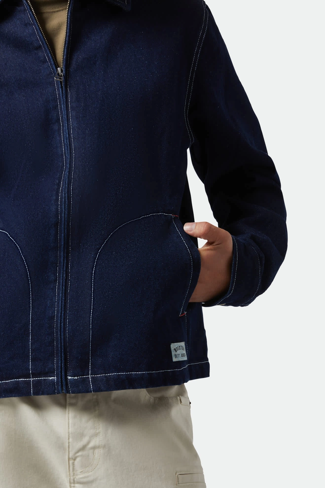 Cap Modern Fit Mechanic Garage Jacket - Rinse Denim