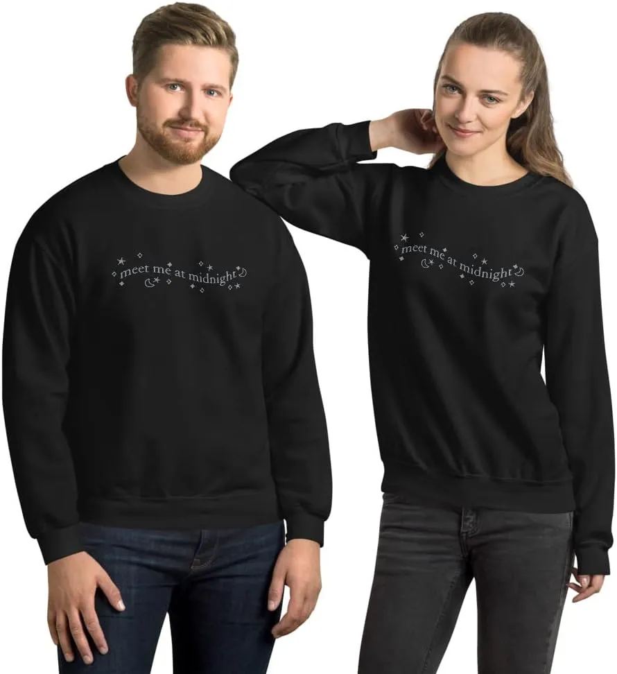 Meet Me At Midnights Embroidered Sweatshirt, Meet Me At Midnights Embroidered Unisex Sweatshirt