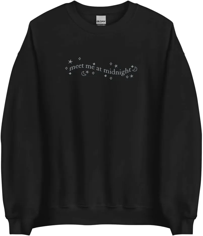Meet Me At Midnights Embroidered Sweatshirt, Meet Me At Midnights Embroidered Unisex Sweatshirt
