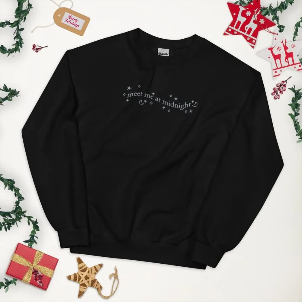 Meet Me At Midnights Embroidered Sweatshirt, Meet Me At Midnights Embroidered Unisex Sweatshirt