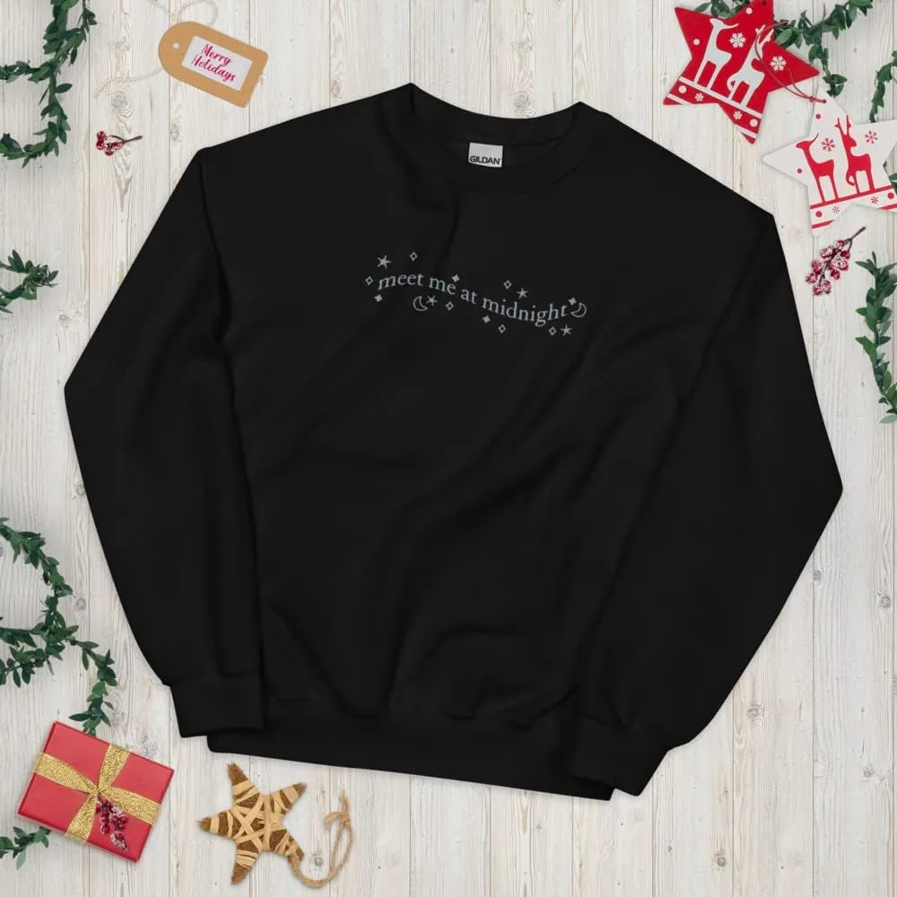 Meet Me At Midnights Embroidered Sweatshirt, Meet Me At Midnights Embroidered Unisex Sweatshirt