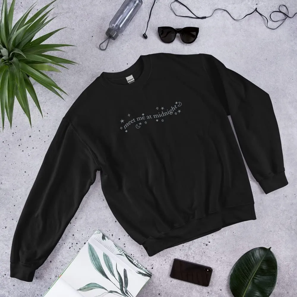Meet Me At Midnights Embroidered Sweatshirt, Meet Me At Midnights Embroidered Unisex Sweatshirt