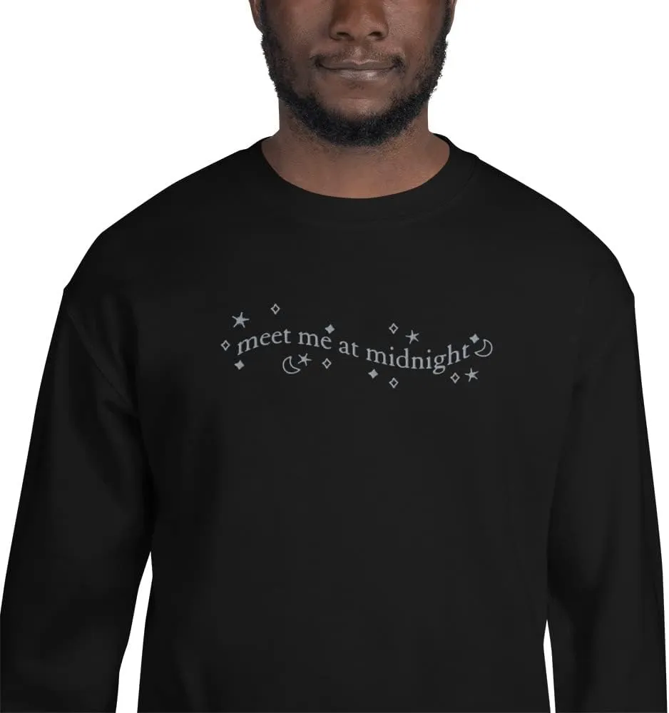 Meet Me At Midnights Embroidered Sweatshirt, Meet Me At Midnights Embroidered Unisex Sweatshirt