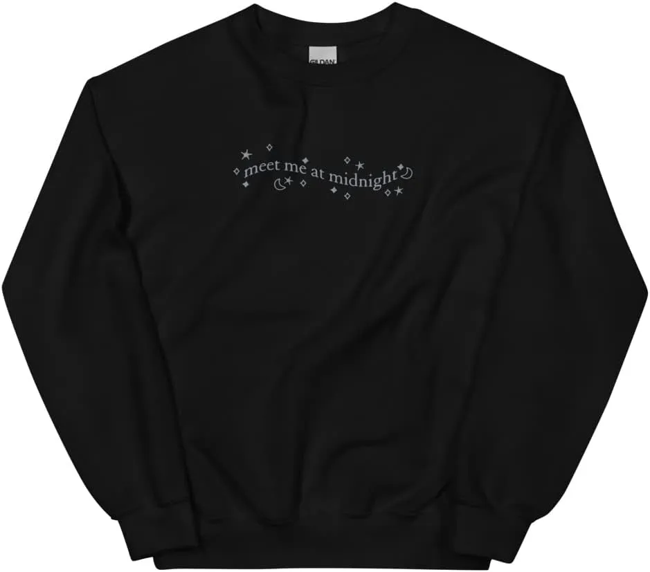 Meet Me At Midnights Embroidered Sweatshirt, Meet Me At Midnights Embroidered Unisex Sweatshirt