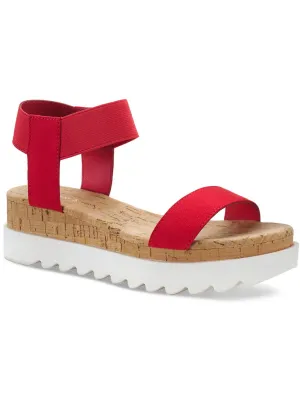Melanyy Womens Laceless Open Toe Wedge Sandals Work Friendly