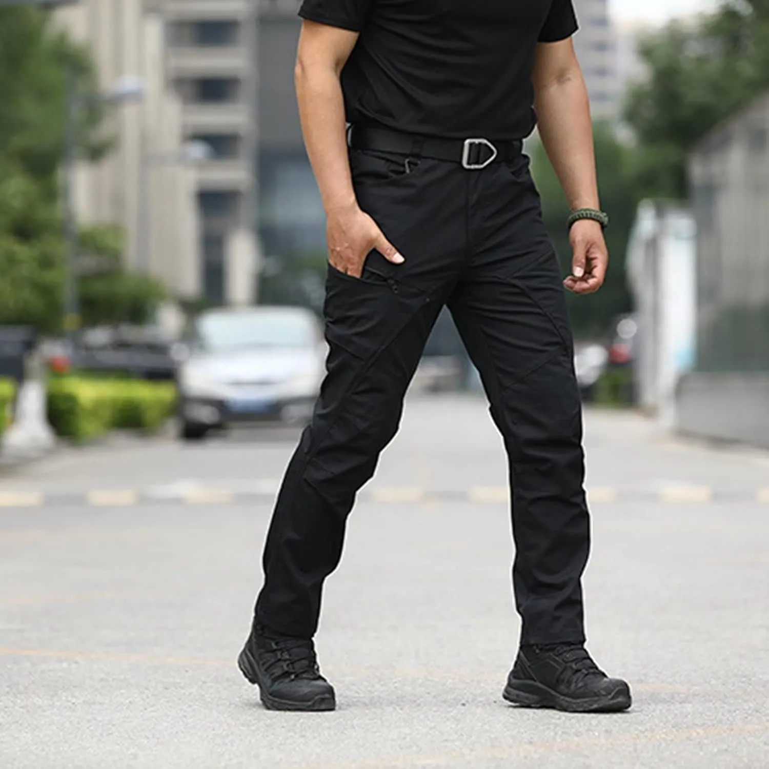 Men Hiking Pants Water Resistant Tactical Pants Lightweight Military Pant Outdoor Work Cargo Pants Multi-Pocket