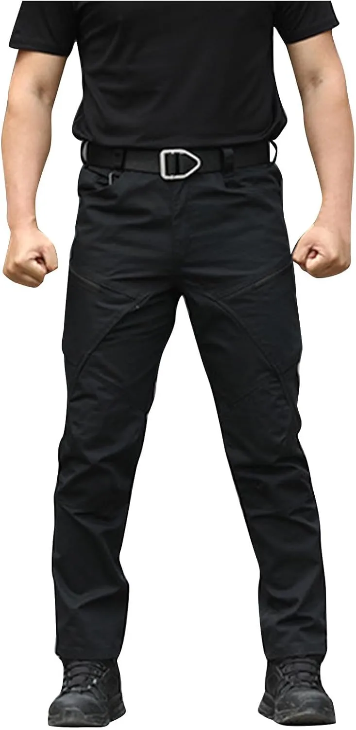 Men Hiking Pants Water Resistant Tactical Pants Lightweight Military Pant Outdoor Work Cargo Pants Multi-Pocket