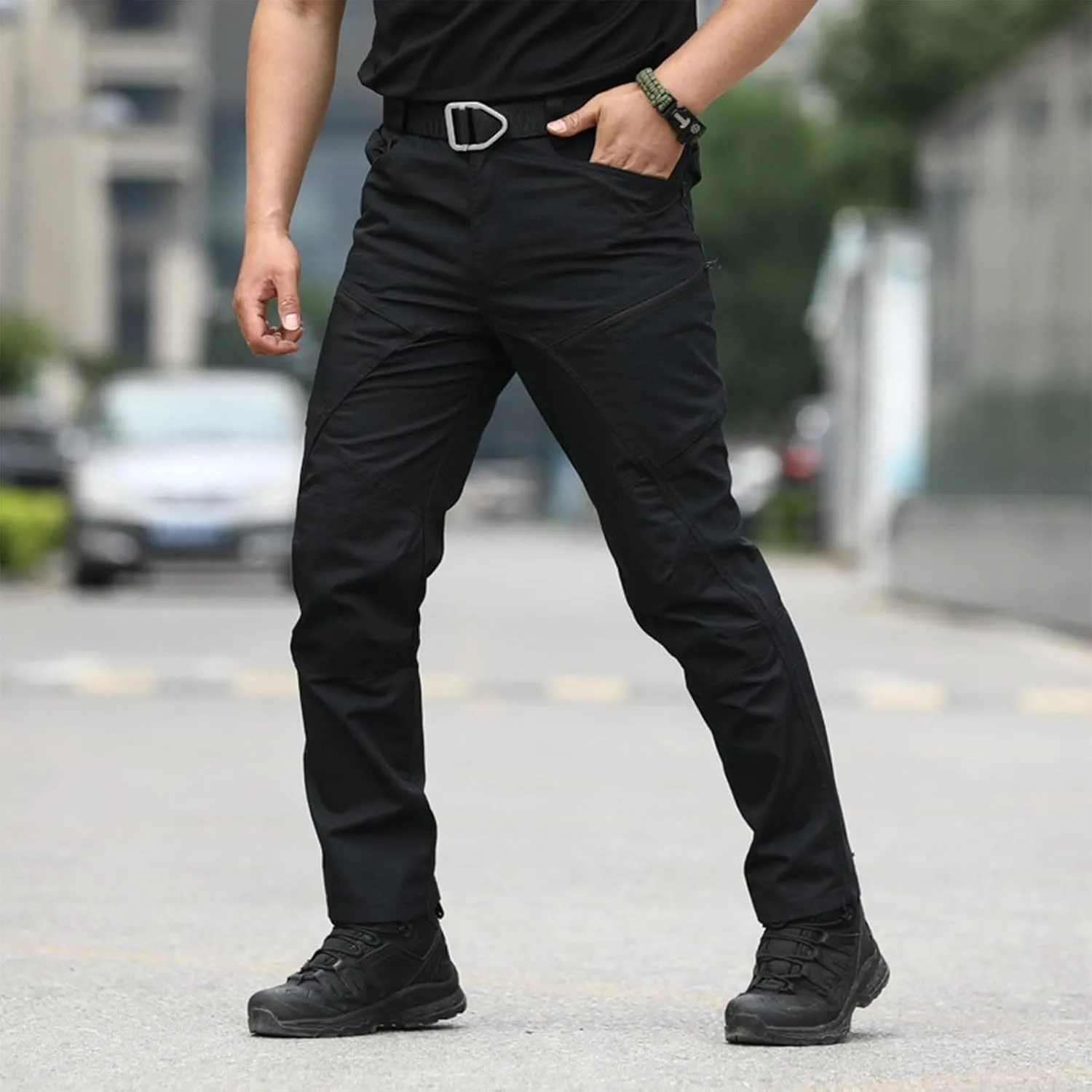 Men Hiking Pants Water Resistant Tactical Pants Lightweight Military Pant Outdoor Work Cargo Pants Multi-Pocket
