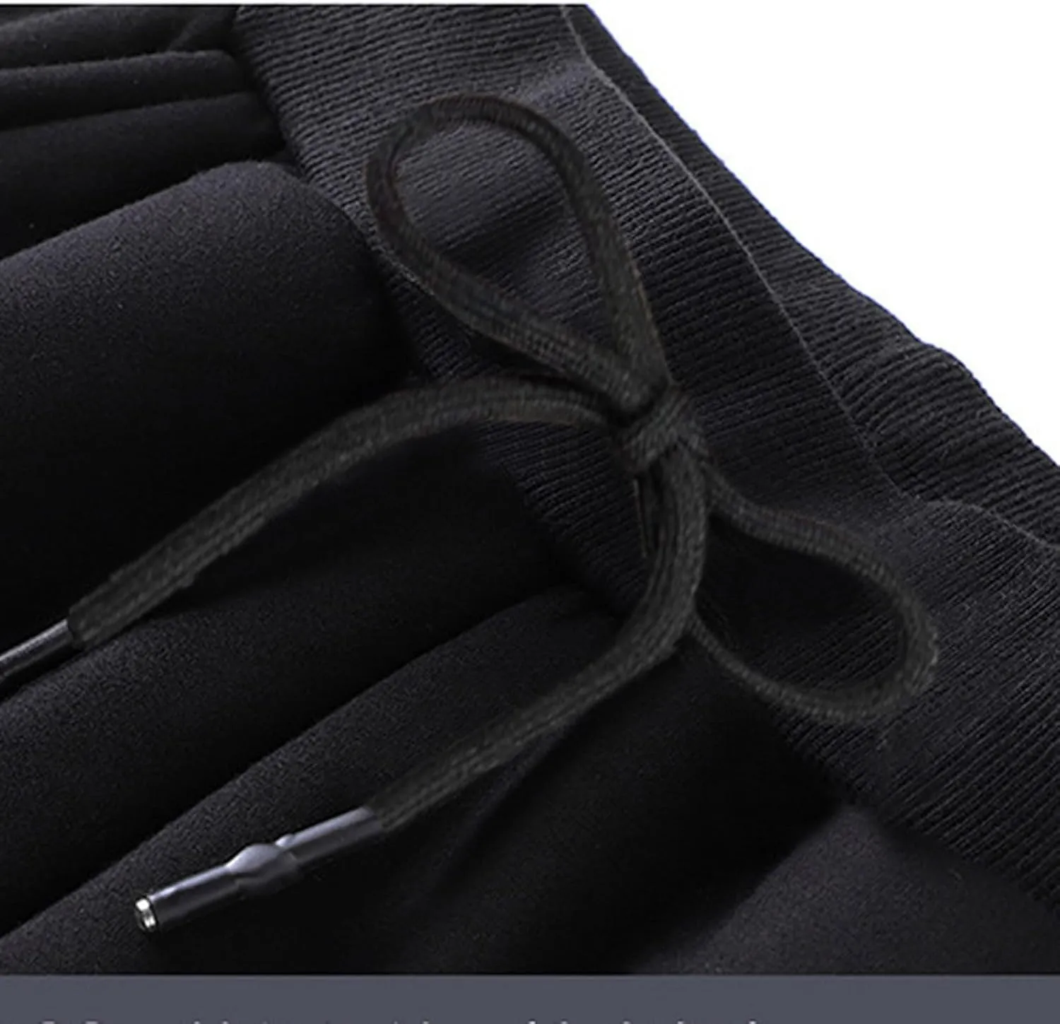 Men Winter Fleece Lined Stretch Sweatpant Cozy Casual Drawstring Elastic Waist Cargo Pant Outdoor Hiking Pant Pockets