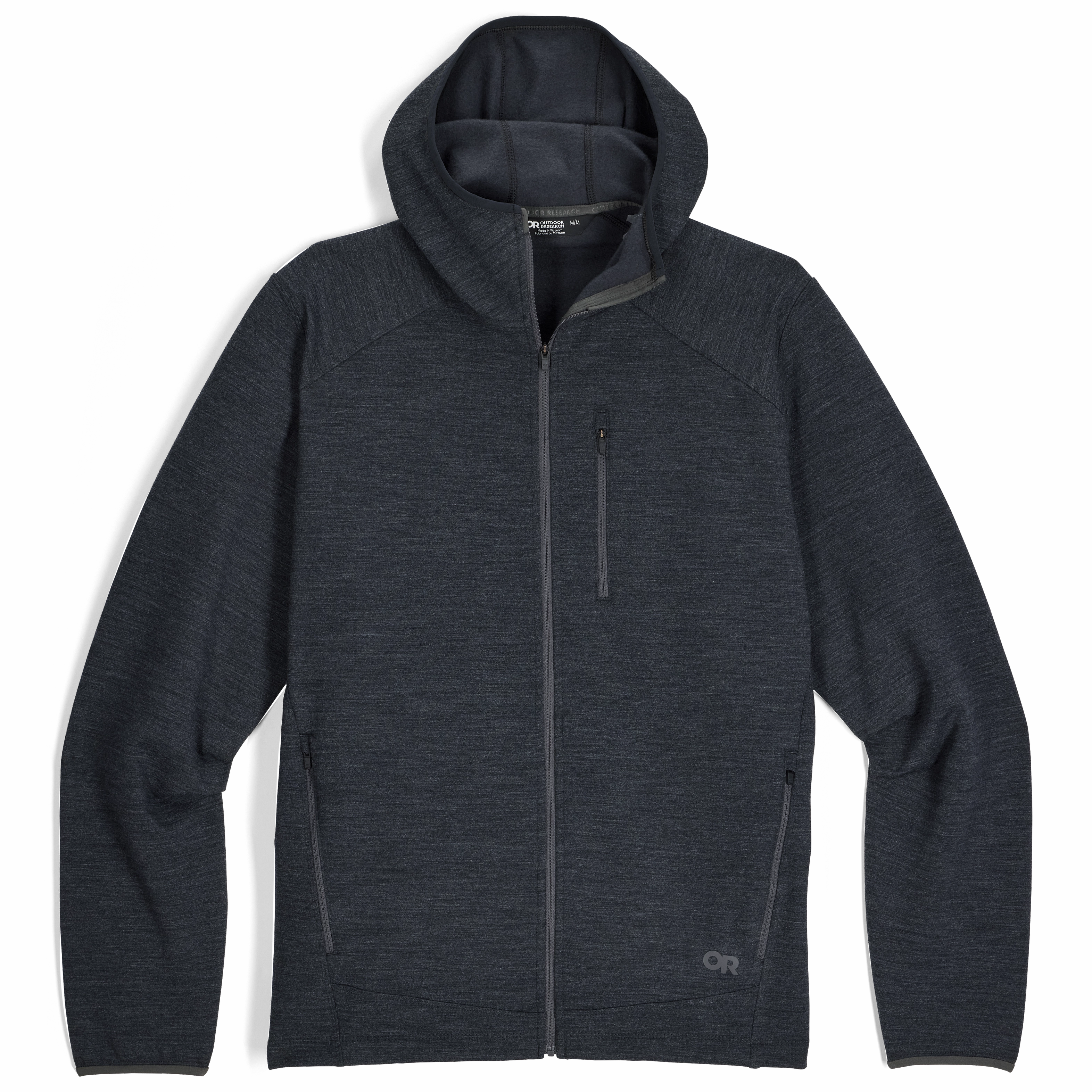Odor Control Fabric Cold Protection Men's Crescent Fleece Full Zip Hoodie