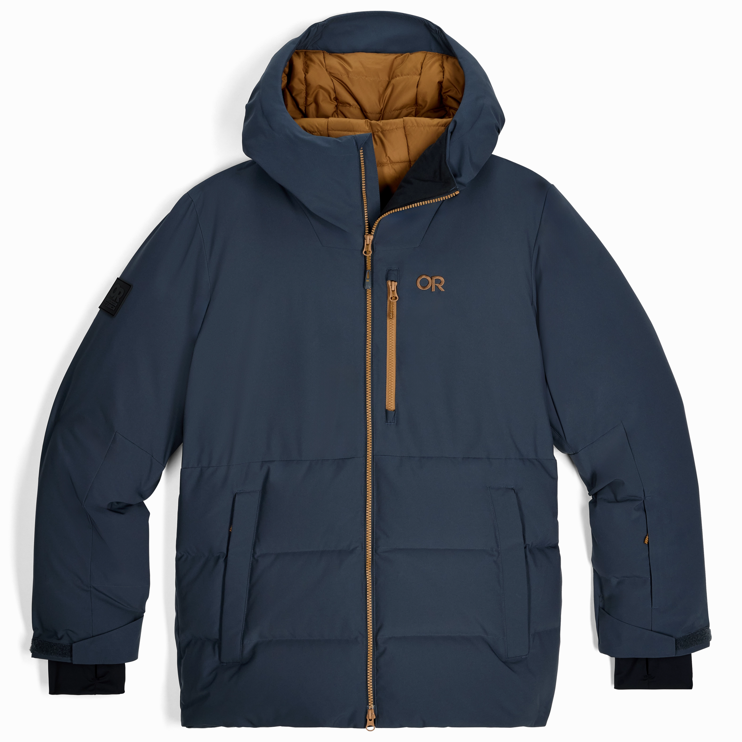 Insulated Comfort Windproof Shell Men's Snowcrew Down Jacket