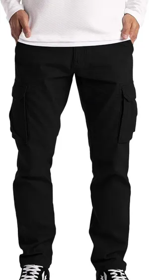 Men's Cargo Jogger Sweatpants Casual Cotton Cargo Pants Gym Sweatpants Trousers Mens Long Outdoor Hiking Work